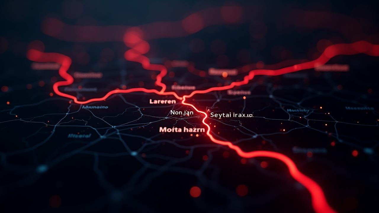 Logistics map showing freight routes from St. Peters Missouri to Laredo Texas and Mexico industrial hubs