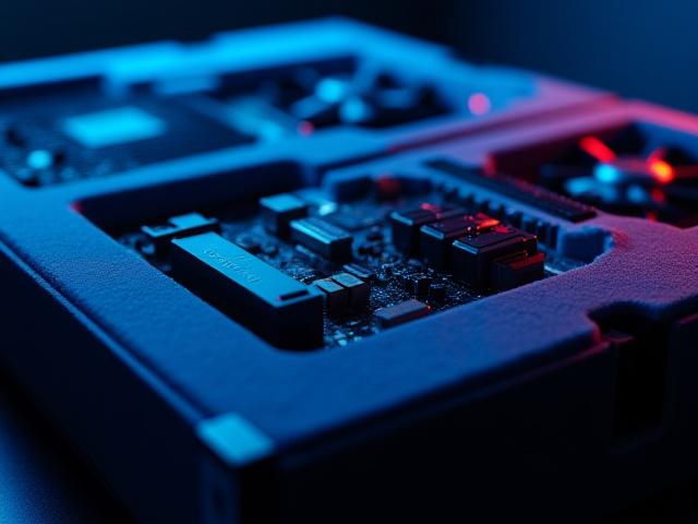 High-end electronics components in protective packaging