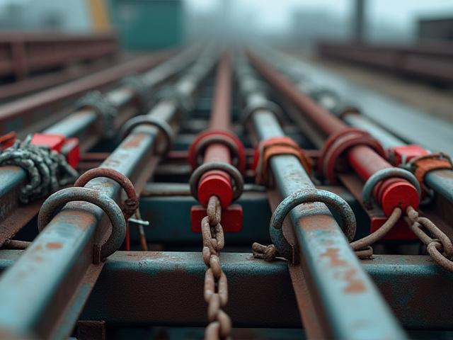 Structural Steel and Rebar secured on a Tovar flatbed truck