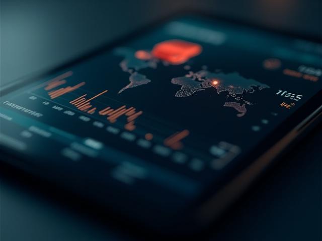 Digital dashboard showing real-time temperature tracking for logistics